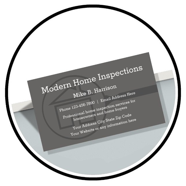 Professional Home Inspection Modern Design Business Card (Home inspection business cards by Custom Business Templates)