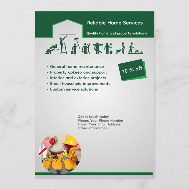 Professional Home Maintenance Flyer Template (Front)