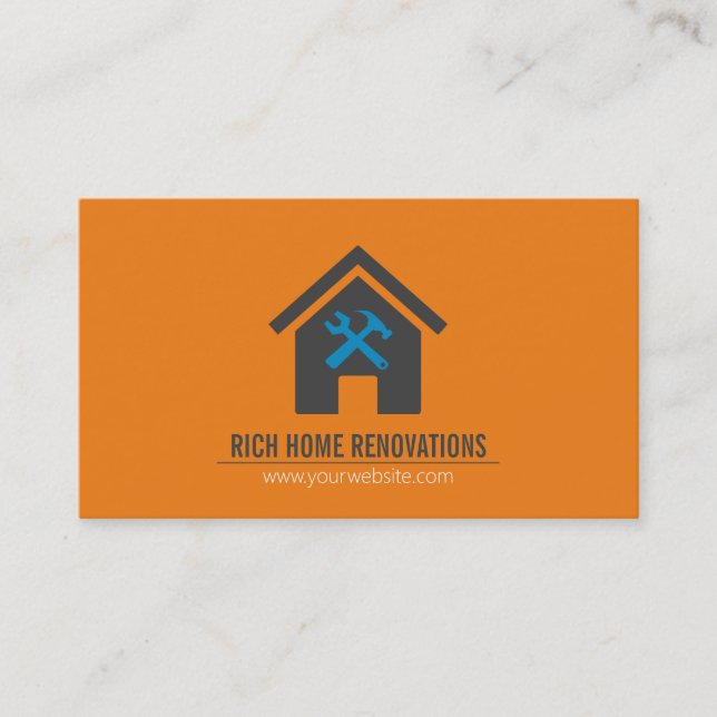 Professional Home Renovation Business Card (Front)