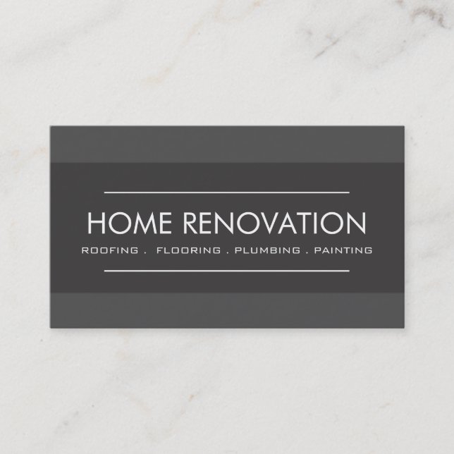 Professional Home Renovation Business Card (Front)
