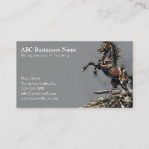 Professional horse trainer business card