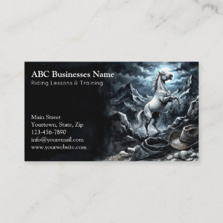 Professional horse trainer business card