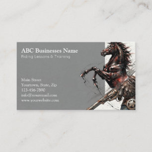 Professional horse trainer business card
