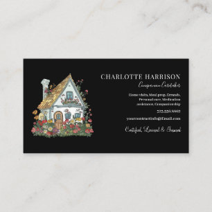 Professional House Caregiver Services QR Code Business Card