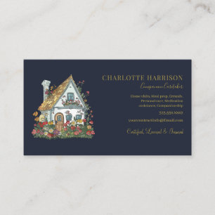 Professional House Caregiver Services QR Code Business Card