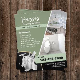 Professional House Cleaning Green Maid Service Flyer