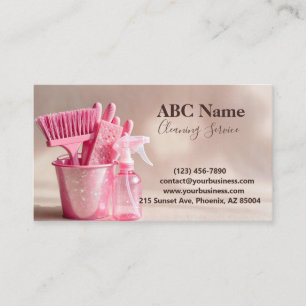 Professional House Cleaning Service Business Card