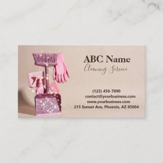 Professional House Cleaning Service Business Card
