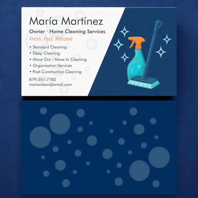 Professional House Cleaning Service Business Card (Creator Uploaded)