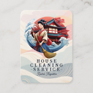Professional House Cleaning Service Housekeeping Business Card
