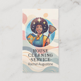 Professional House Cleaning Service Housekeeping Business Card
