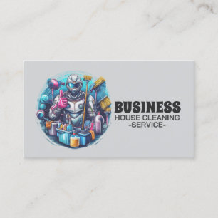 Professional House Cleaning Service Housekeeping Business Card