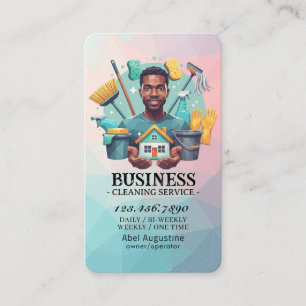 Professional House Cleaning Service Housekeeping Business Card