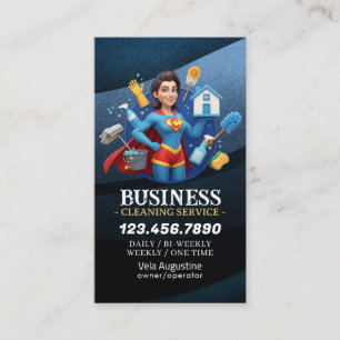 Professional House Cleaning Service Housekeeping Business Card