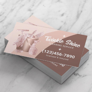 Professional House Cleaning Service Modern Business Card