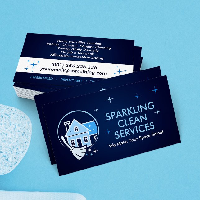 Professional House Cleaning Services Business Card (Creator Uploaded)