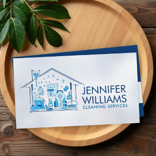 Professional House Cleaning Services Business Card