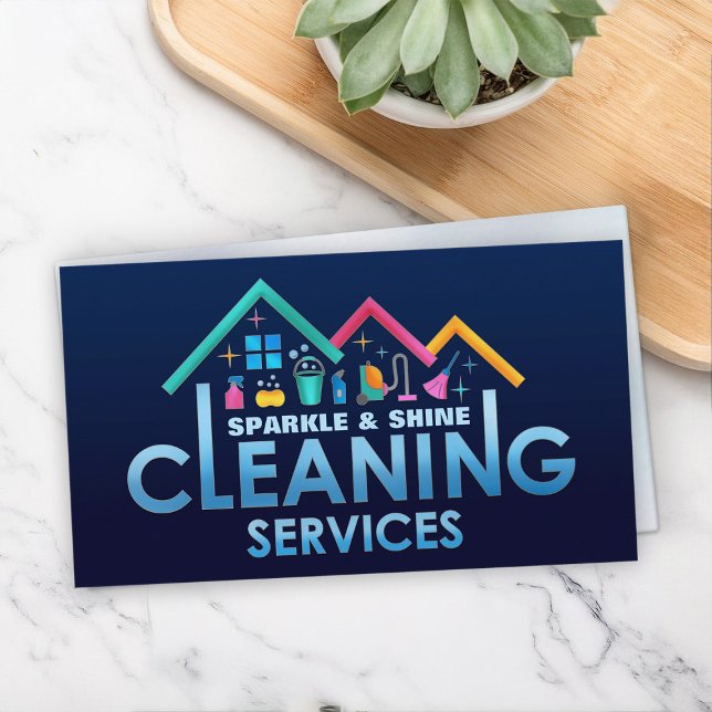 Professional House Cleaning Services Business Card (Creator Uploaded)