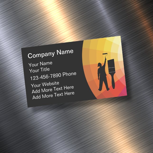 Professional House Painter Magnetic Business Card (Creator Uploaded)