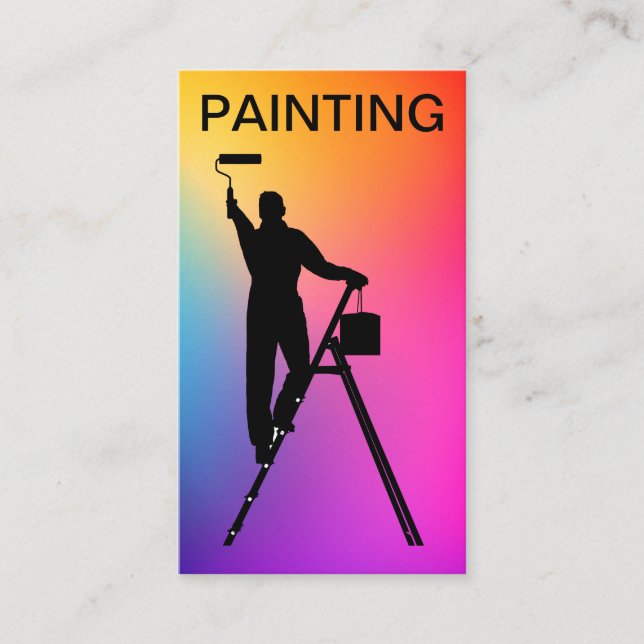 Professional House Painter Vertical Business Cards (Front)