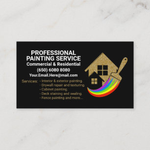 Professional House Painting Service Contractor Business Card