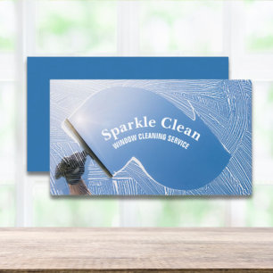 Professional Housekeeping Squeege Window Cleaning  Business Card
