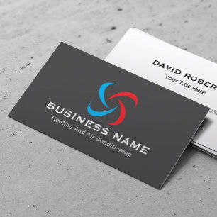 Professional HVAC Heating & Air Conditioning Business Card