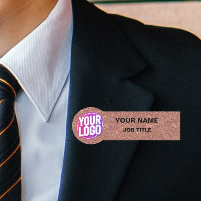 Professional Identity: Custom Logo Safety Pin Name Tag (Creator Uploaded)