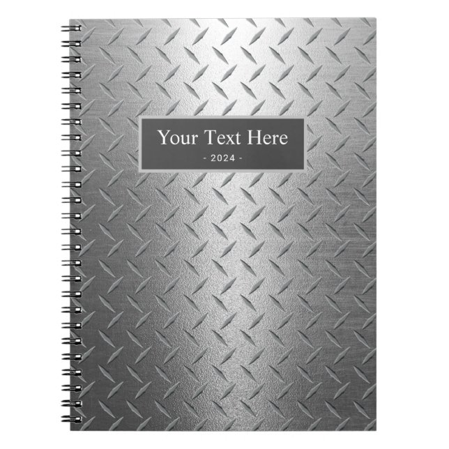Professional Industrial Metal Background Notebook (Front)