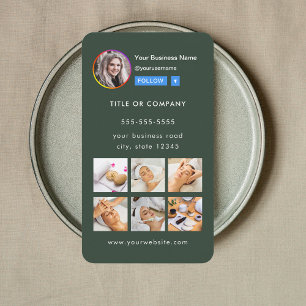 Professional Instagram Photo Follow Me Qr Code Business Card