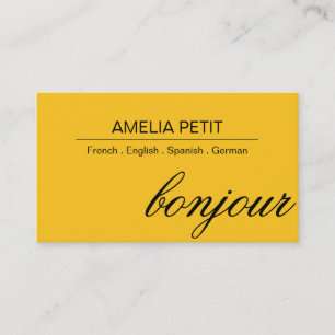 Professional Interpreter Translator Business Card