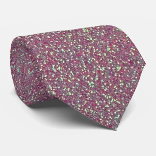 Professional Iridescent Pink Glitter Sparkle Groom Tie
