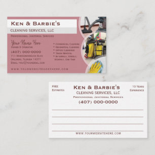 Professional Janitorial Cleaning Housekeeping Serv Business Card