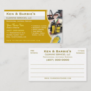 Professional Janitorial Cleaning Housekeeping Serv Business Card