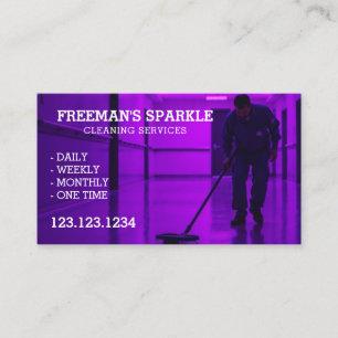 Professional Janitorial Floor Care Cleaning Business Card