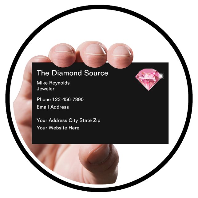 Professional Jeweller Diamond Theme Business Card (Creator Uploaded)
