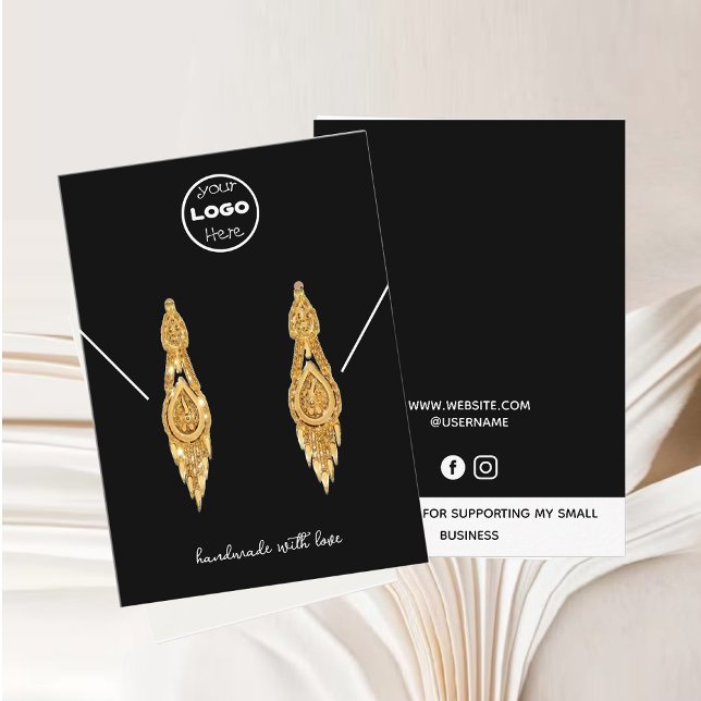 Professional Jewellery Earrings Display Card (Present your jewelry with elegance and sophistication using our Professional Earrings Display Card.)