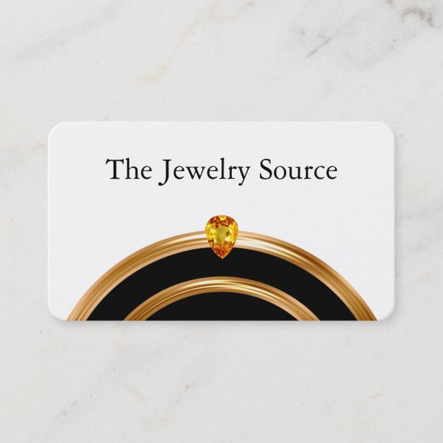 Professional Jewellery Store Business Card (Front)