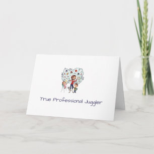 Professional Juggler Thank You Card