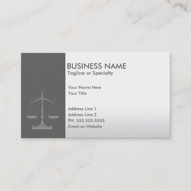 professional justice business card (Front)