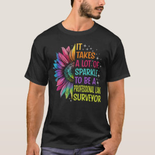 Professional Land Surveyor Sparkle T-Shirt