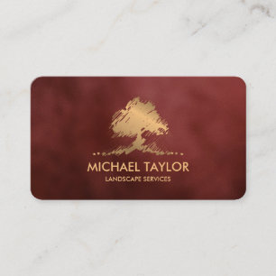 professional landscape tree service and lawn care business card