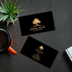 professional landscape tree service and lawn care business card