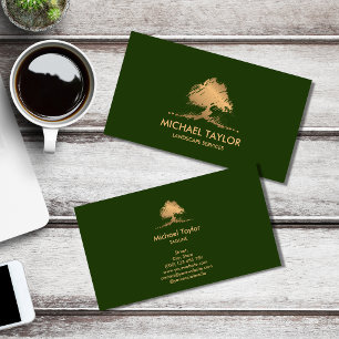 professional landscape tree service and lawn care business card