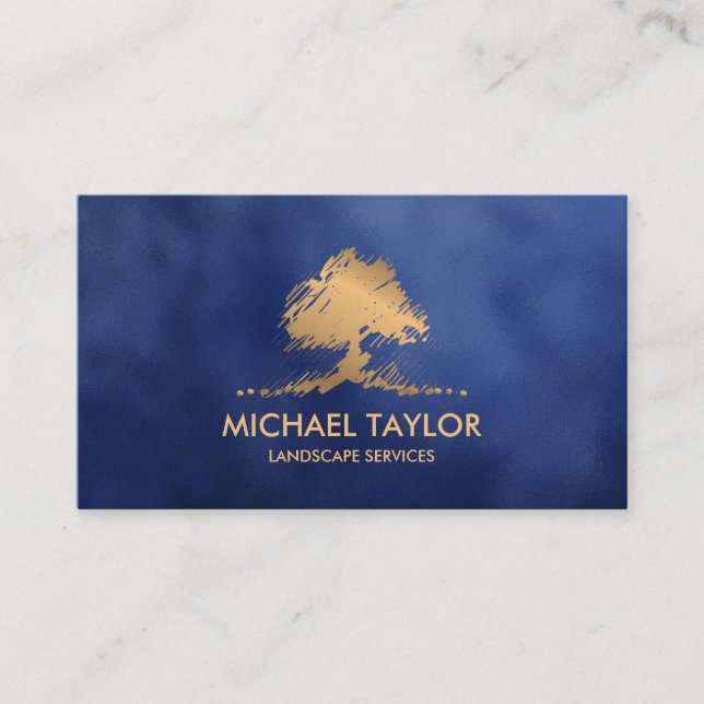 professional landscape tree service and lawn care  business card (Front)