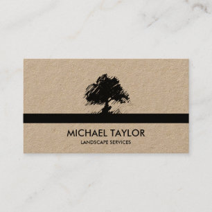 professional landscape tree service and lawn care business card