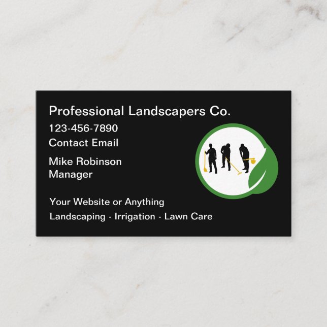 Professional Landscaper Business Cards (Front)