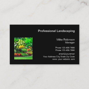 Professional Landscaping Neighborhood Services Business Card