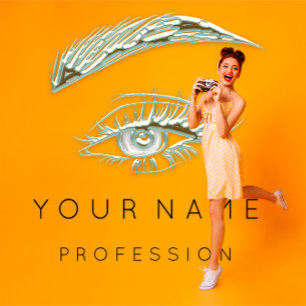 Professional Lashes Brows Makeup Logo Blue Aqua Business Card