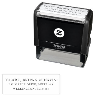 Professional Last Names Return Address Label Self-inking Stamp